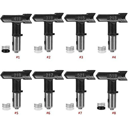 Zerodis Black Airless Spray Gun Tips Reversible Tungsten Steel Paint Sprayer Nozzle Accessoies(217)