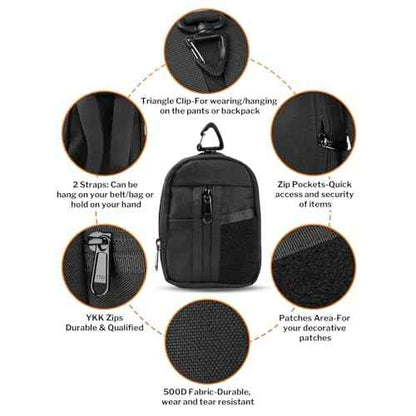 VIPERADE VE35 Small EDC Pouch, Tactical Keychain Pouch, Small EDC Organizer