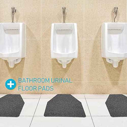 Nuanchu 6 Pack Nonslip Floor Mats - Water Absorption Urinal Mats, Bathroom Urinal Floor Pads for Men's Restroom (Grey)