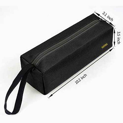 FASTECH 1-Pack Zipper Utility Tool Bag, Small Zipper Bags/Multi-Purpose Tool Pouch Tote Bags Storage Organizer for Screwdrivers, Pliers, Nut Drivers Gifts to Men/Women. (Black)