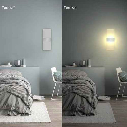 KICAAO Modern Wall Sconces, Led Wall Light 10w, Wall Sconce Up Downlight, Hardwired Acrylic Wall Light Lighting, Suitable for Living Room Corridor Bedside (Warm White 2700K 4Pack)