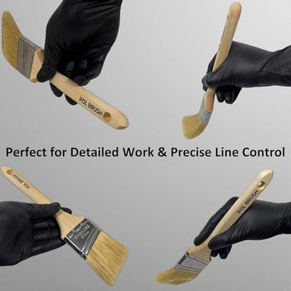 2 inch Angled Trim Paint Brush - Premium European Quality - 100% Natural Bristles