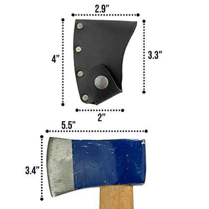Hatchet Blade Cover Handmade from Full Grain Leather - Protector Case Cover, Small Axe Blade Safety Sleeve, Camping Accessory, Lumberjack Outdoor Essentials