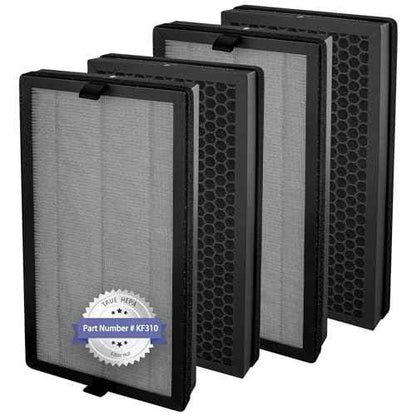 KF310 Replacecment Filter Compatible with Kenmore SMART 1500e Series Air Purifier PM3020, Part No.KF310 Filters, with 3-in-1 True HEPA Filters, 4-Pack
