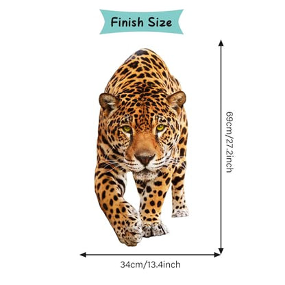 Removable Walking Tiger Wall Decal Wild Animal Tiger Vinyl Wall Sticker Peel and Stick Animal Wall Art Mural for Kids Bedroom Playroom Nursery Classroom