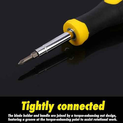 6-in-1 Screwdriver Set, Multi-Bit Screwdriver with Magnetic Tip, Screwdriver, Ergonomic Handle, Portable Repair Tool, Suitable for Home, Furniture, Automotive, Garden Use, etc.