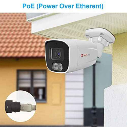 Anpviz 4MP PoE IP Bullet Camera with Microphone/Audio, IP Security Camera Outdoor Indoor, Night Vision 65ft, Waterproof IP66, 108¡Æ Wide Angle 2.8mm Lens, 24/7 Recording, NDAA Compliant (U Series)