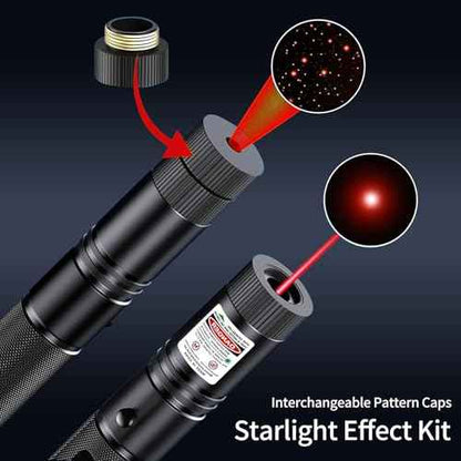 Red Laser Pointer, USB Rechargeable, High-Power Adjustable Beam Laser Pointer, Ideal for Presentations, Teaching, Outdoor Use, and Pet Laser Toys
