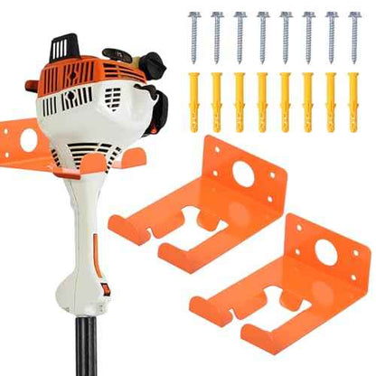 Weeding Machine Wall Mounted Hanger, garage organization manager storage shed wall rack, suitable for Stihl electric tools, hedge trimmer, lawn mower, garage wall, garden trimmer hanger (2-piece set)