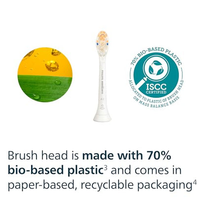 Philips Sonicare A3 All-in-One - Genuine Replacement Electric Toothbrush Heads, White, 4 Pack One Year Supply, HX9094/65