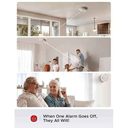 X-Sense Smoke Detector, Wireless Interconnected Smoke Alarm with 10-Year Battery Life and Transmission Range of Over 820 ft, SD20-W, Pack of 1