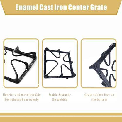 Upgraded WB31K10034 Burner Grates, Cast Iron Replacement Parts for GE Gas Stove Top, 8.54 X 8.54 inches Square Grates 4-Pack