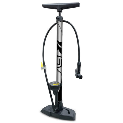 BV Bike Pump Out of Durable Steel - Bicycle Pump 160 PSI high Pressure, Bike Tire Pump 17/24 inch Smart Valve Head, Automatically Reversible Presta & Schrader, Ball Pump