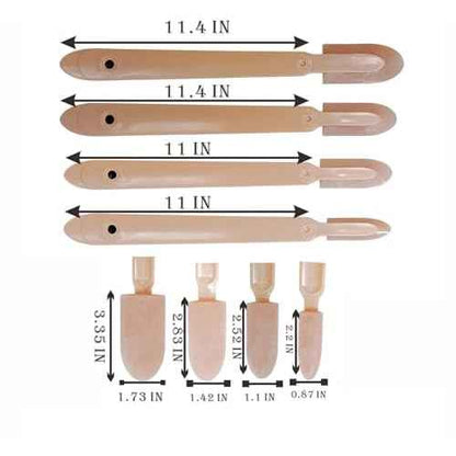 Silicone Sealant Processing Tool Set, Professional Caulking Applicator Spatulas, 4-Piece Kit, 11.4 Inch Length, Hand-Powered