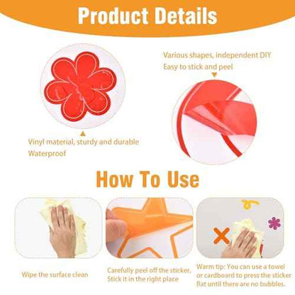 JIABEIUS Colorful Sprinkle Confetti Wall Stickers, Peel and Stick DIY Simple Line Graphics Wall Decals for Girls Bedroom, Nursery, Living Room, Playing Room