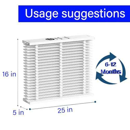 EXPXXFIL0016 Merv 13 16x25x5 EZ Flex Air Filter for Carrier EZXCABCC0016 and Bryant EXPBBFIL0016 EZ Flex heating and cooling system, 2 Pack