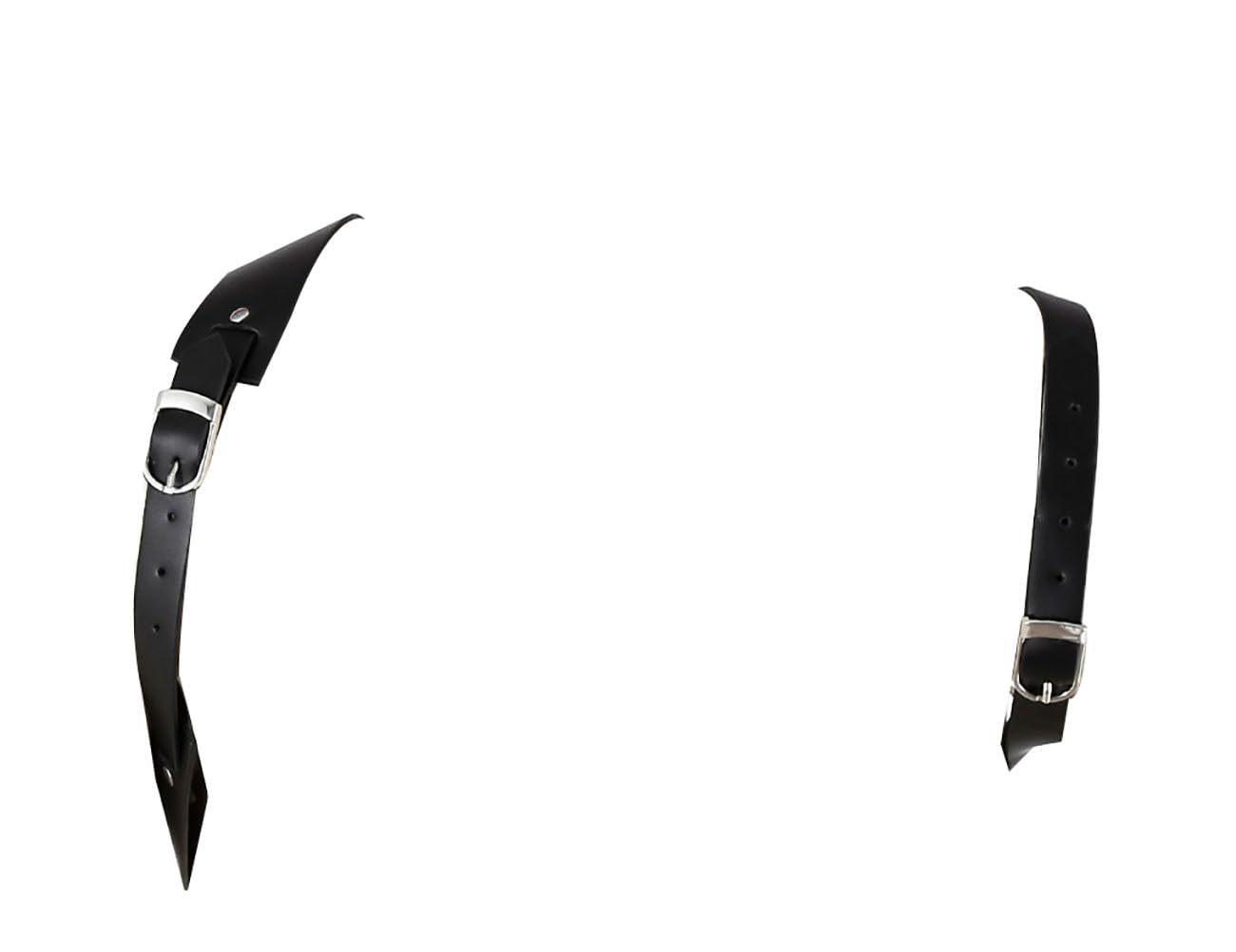 Mens Black Leather Armors Suspenders Shoulder Strap Body Chest Harness Chain Belt Adjustable Gay Punk Clubwear Costume