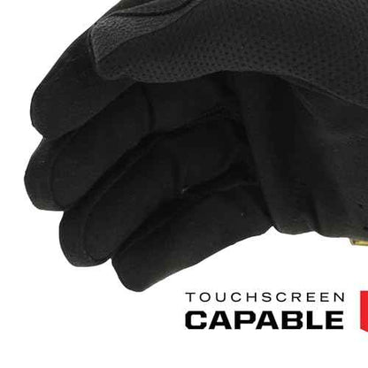 Mechanix Wear Original Women's Work Gloves - Durable Faux Leather - Breathable Multi-Purpose Women's Gloves - Machine Washable - Touchscreen Compatible - Small - Black