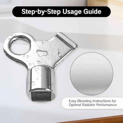 BRBASAP 3 Packs Radiator Key with 1 Rings Bleeder Keys for Bleeding Old Home Radiator Air Valve Durable Handle Tool to Turn Off Water Valves Bleed Keys for Home Radiator Maintenance and Repairs