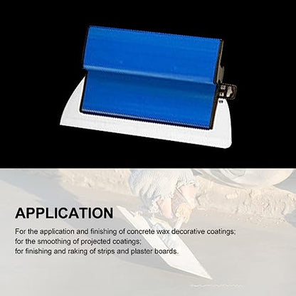 Drywall Skimming Blade, Stainless Steel Blade, Durable High Grade Skimming Drywall Smoothing Spatula Plastering Painting Finishing Trowel Wall Plastering Tools for Wall-Board(Blue,SIZE:25cm)