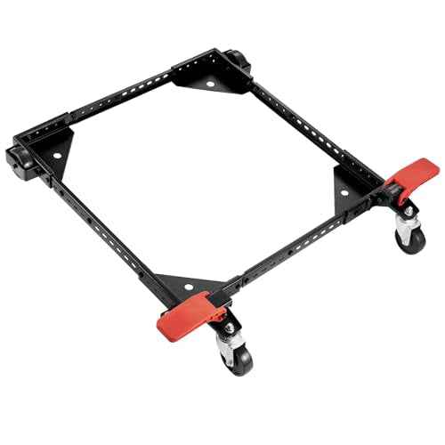 VEVOR Mobile Base, 500 lbs Weight Capacity, Adjustable from 12" x 12" to 36" x 36", Heavy Duty Universal Mobile Base Stand with Swivel Wheels, for Woodworking Equipment, Bandsaw, Power Tools, Machines