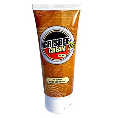 Crisbee Cream Wood All-in-One Conditioner - Made in USA - Oil/Wax Blend for Butcher Blocks, Cutting Boards, Wooden Utensils, and Knife Handles