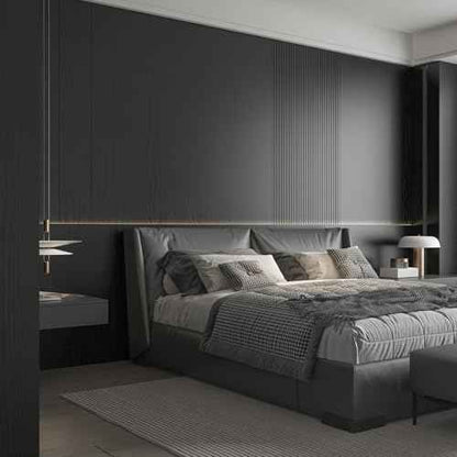 Abyssaly Black Wood Peel and Stick Wallpaper Decorative Self-Adhesive Contact Paper Film for Furniture Real Wood Contact Paper for Cabinets and Drawers Easy to Clean17.71" X 78.7"