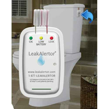 LeakAlertor 6000 Toilet Leak Detector ? Installs in Seconds, No Tools Required / Detects Leaks, Running Toilets, and Other Problems That Cause High Water Bills / Visual & Audible Alerts