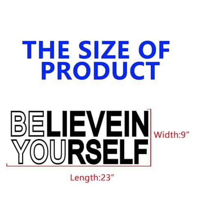 Motivational Quotes Wall Decals for Gym: Office Inspirational Positive Vinyl Art Wall Stickers for Garage Classroom School Home Wall Decor - Believein Yourself 23" X 9"