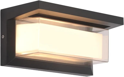 Outdoor Modern Wall Sconce Lights,15%-100% Dimmable Indoor Wall Light Fixtures,3000K/4000K/6500K Adjustable,24W Exterior Wall Lighting,Waterproof Outdoor Porch Light,2160LM Indoor Wall Sconce 1 Pack