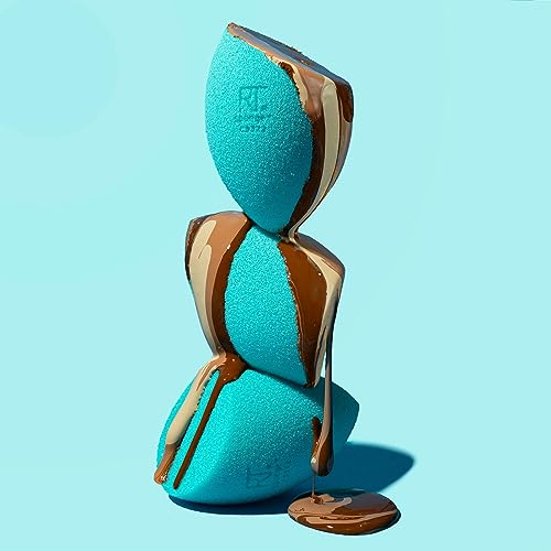 Real Techniques Miracle Airblend Sponge, Matte Makeup Blending Sponge, For Liquid, Cream, & Powder Products, Offers Medium To Full Coverage, Foundation Sponge, Latex-Free Foam, 1 Count