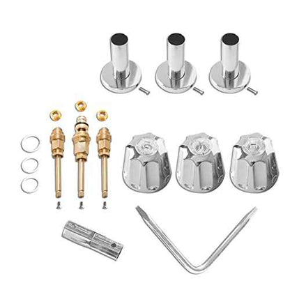 SENTO Bathtub and Shower 3 Handle Tub Trim Set For Gerber Faucets Bathtub Shower, Easy Installation, Heavy Duty Metal, Polished Chrome