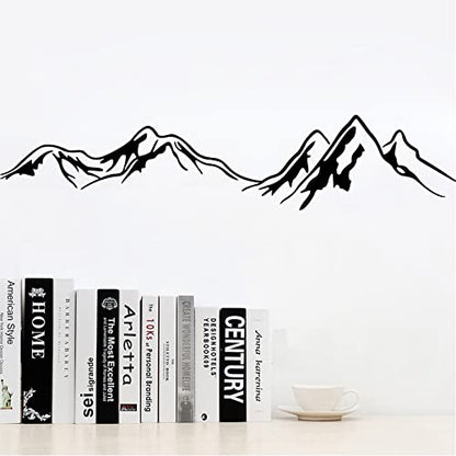 Big Mountains Wall Stickers Family Landscapes Wall Decals Beautiful Art Mural Decor Wallpaper for Living Room Bedroom Office Home Background Decoration