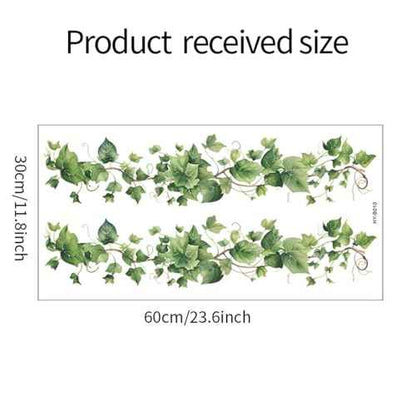 Green Leafy Vine Wall Decals Green Plants Leaves Wall Stickers Removable Peel and Stick Vinyl Art Mural Decals for Living Room Bedroom Classroom Kitchen Wall Decor