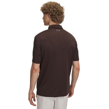 Under Armour Men's Tech Golf Polo, (246) Kona Brown / / Pitch Gray, Medium