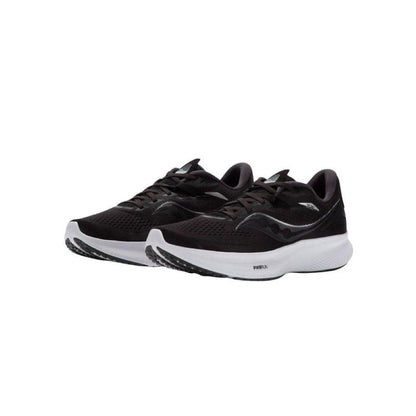 Saucony Men's Ride 15 Sneaker, Black/White, 10