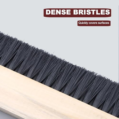 30cm Large Paint Brush Polypropylene Cloth Waterproof Construction Professional Brushes Hand Broom for Floor Wall Worktop (Black)