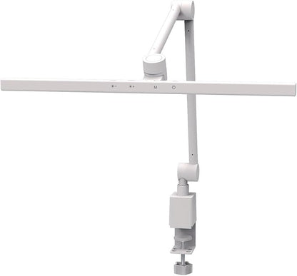 deeloop 2-Arms Swing Long LED Desk Lamp with Clamp, CRI 95+ Eye-Caring Light, USB Charging Output, 2-Hour Timer, Dimmable Desk Light with Memory, Architect Desk Lamps for Home Office Reading &Monitor
