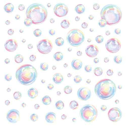 Uonlytech Bubble Wall Decal Stickers, Under The Sea Birthday Party Decor Colour Bubble Ocean Background Water Bath Decor for Mermaid Baby Shower