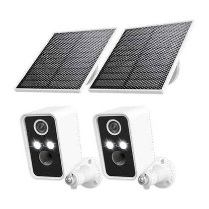Security Cameras Wireless Outdoor 2 Pack, Wi-Fi Camera Outdoor Wireless for Home Security Outside, Motion Detection, Spotlight, Siren, Alexa Compatible, Only 2.4G Wi-Fi
