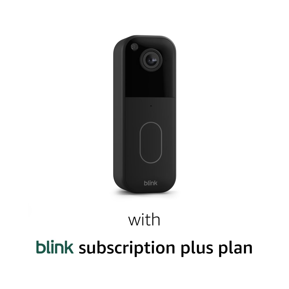 Blink Video Doorbell (newest model) – Head-to-toe HD view, two-year battery life, and simple setup. Required Sync Module not included – Add-On (Black)