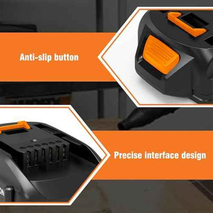 2 Pack Upgraded 3.6Ah WA3525 Battery Replacement for Worx Battery 20V Compatible with Worx 20V Battery WA3520 WA3575 WG151s WG155s WG251s WG255s WG545s WG891 Leaf Blower Tools Batteries(Black)