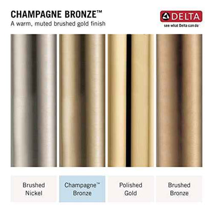 Delta Faucet Velum 18-Inch Single Towel Bar, Gold Bathroom Towel Holder, Wall Mounted Towel Rack, Towel Hanger, Champagne Bronze IAO20818-CZ