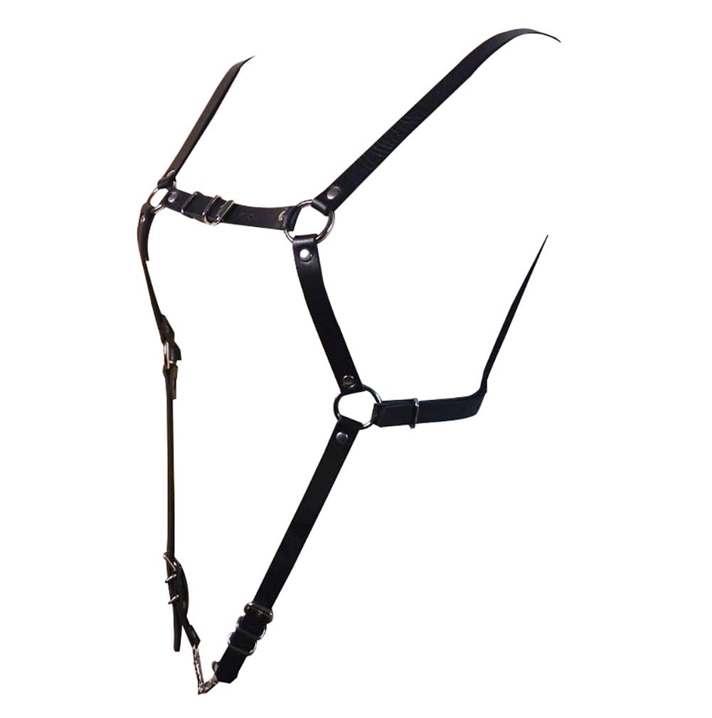 Mens Black Leather Armors Suspenders Shoulder Strap Body Chest Harness Chain Belt Adjustable Gay Punk Clubwear Costume