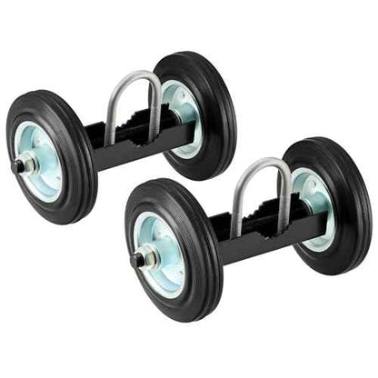 CO-Z 6" Heavy Duty Sliding Gate Wheel for Metal Tube, 600 lb Capacity Chain Link Fence, Undermount Rolling Carrier, Double Wheels, 2Pcs