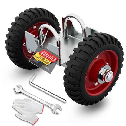 6 inch Rolling Gate Wheel-Heavy Duty Rubber Wheel for Chain Link Fence, Driveway Rolling or Sliding Metal Gates (1 Pack, Red)