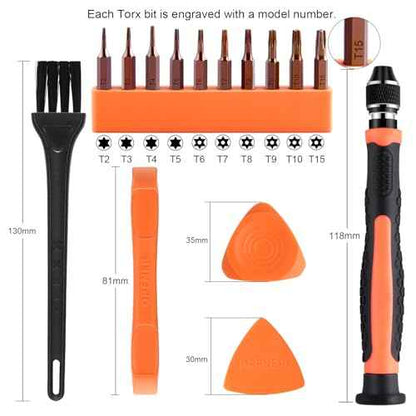 NEBURORA 10 in 1 Interchangeable Magnetic Torx Screwdriver Set - T2 T3 T4 T5 T6 T7 T8 T9 T10 T15 Bits, Security Screwdriver for Phones, Mac, Computers, Xbox, PS4