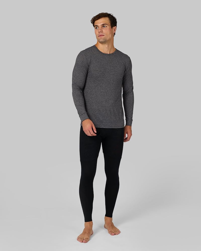 32 Degrees Heat Men's Lightweight Base Layer Legging | 4-Way Stretch | Thermal| Form Fitting|Black, Medium