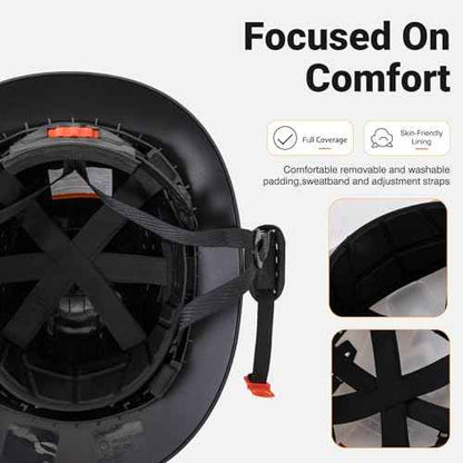 Full Brim Hard Hat Construction OSHA Approved Vented Hard Hat Cascos De Construccion Adjustable Cool Vent Work Safety Helmet for Men and Women
