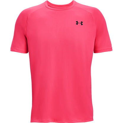 Under Armour Men's Tech 2.0 Short-Sleeve T-ShirtDISC , Pink Shock (684)/Black, X-Small